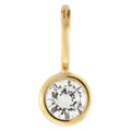 4mm White Diamond Yellow Gold Bezel