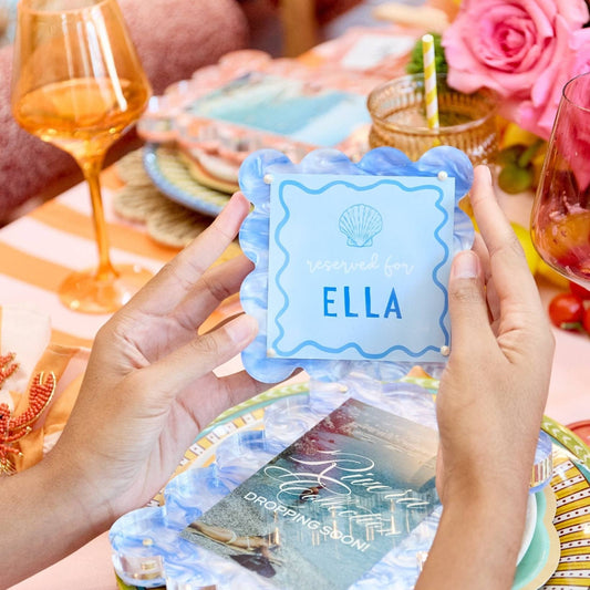 Mini Acrylic Picture Frame - Blue Marbled