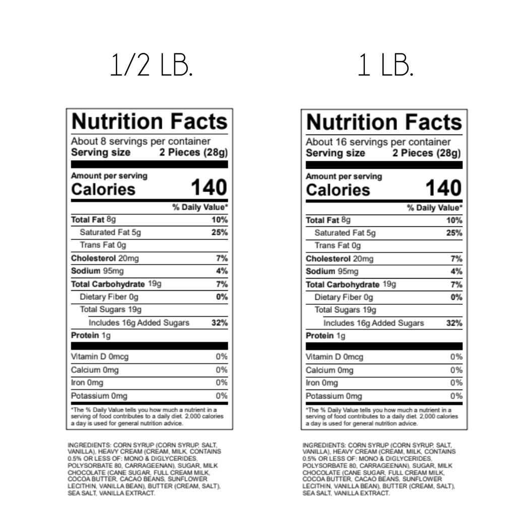 1/2lb Gift Box - OMG! caramel