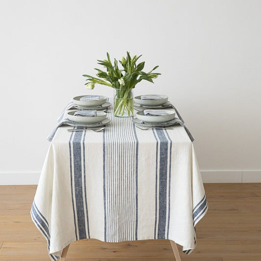 Tuscany Linen Tablecloth - Indigo