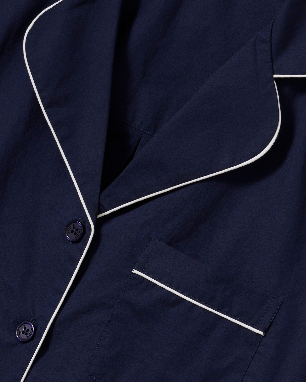 Celine Poplin Pajama Set - Navy