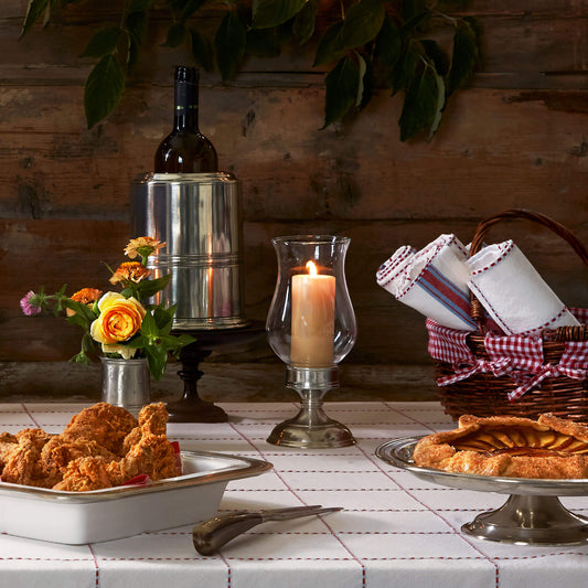 8.7" H Pewter Garden Candle