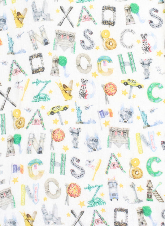 Shawl Blanket - NYC Alphabet Soup