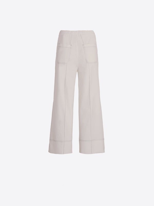 Wide-Leg Trousers - Ecru