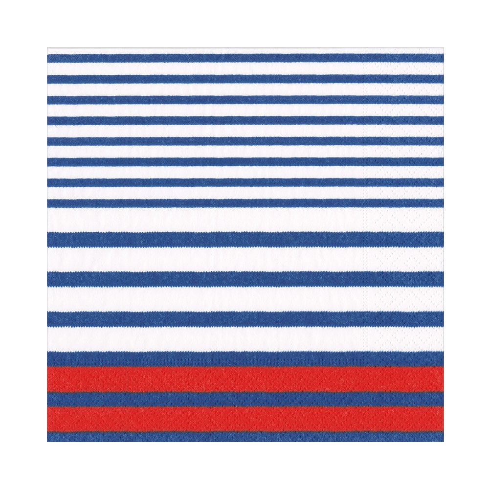 Luncheon Napkins - Breton Stripe-Blue