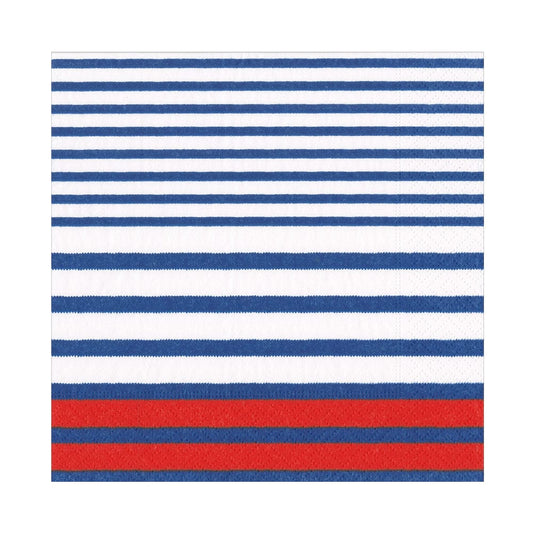 Luncheon Napkins - Breton Stripe-Blue