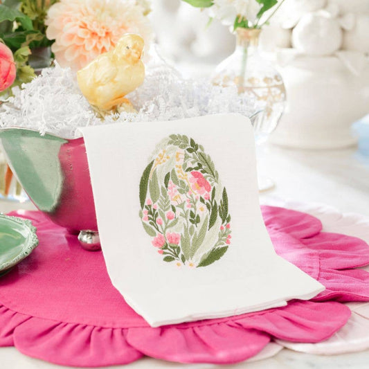 Garden Easter Egg Linen Towel