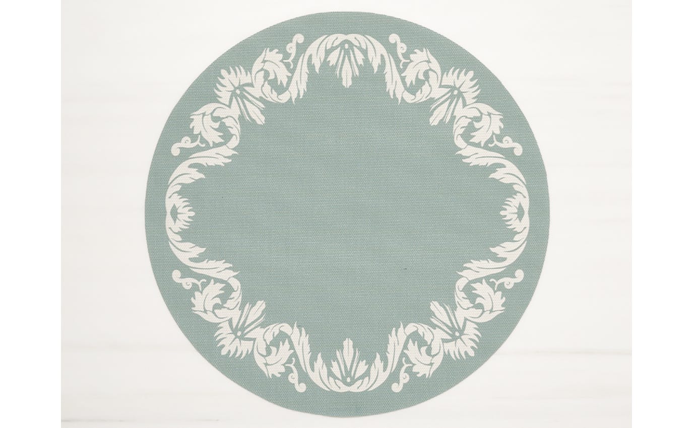 Chilewich - Scroll 15" Round Table Mat - Abalone