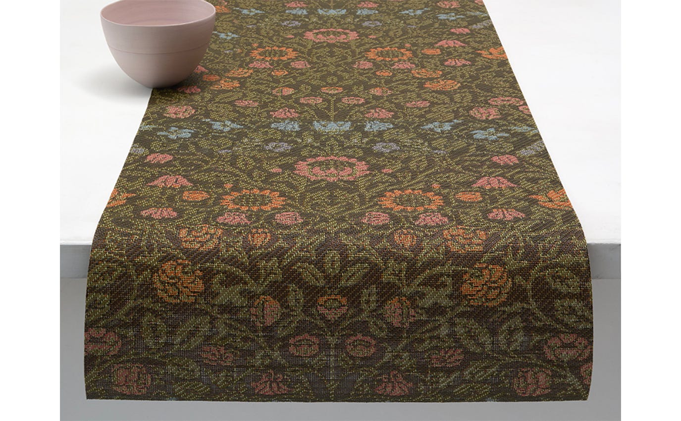 Chilewich - William Morris Table Runner - Dark Multi
