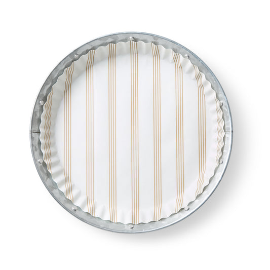 Pre-Formed Plate Paper Liners - Sandy Stripes