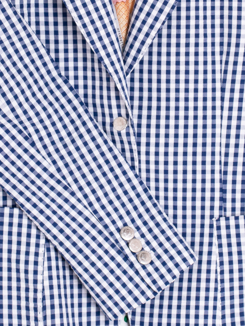 Gingham Jacket - Blue & White