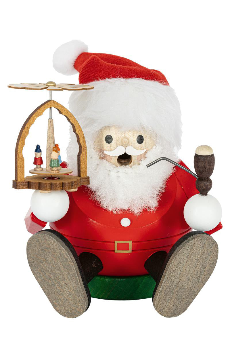 Incense Burner - Sitting Santa Holding Pyramid