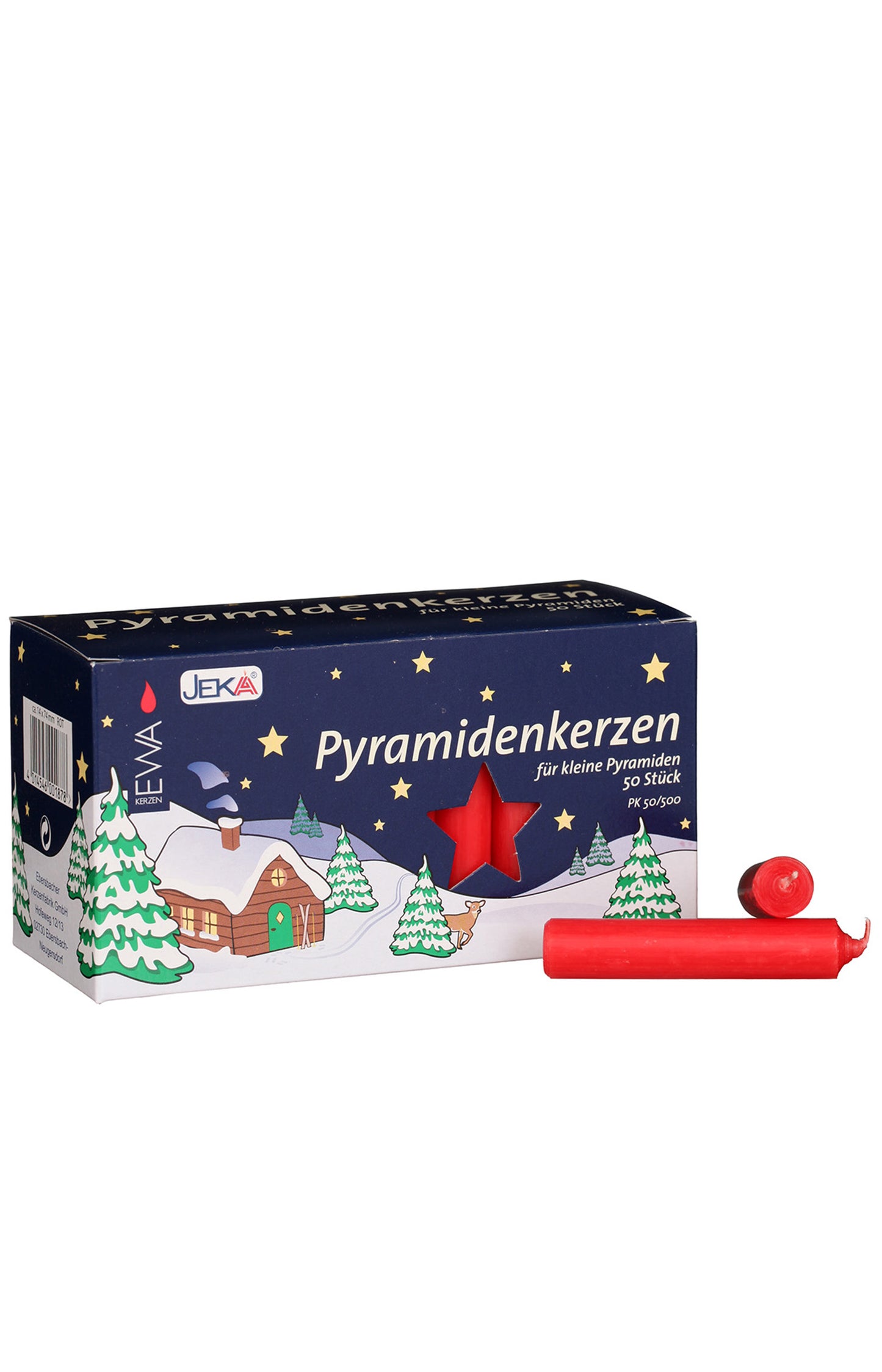 Candles for Holiday Pyramid - Box of 50 - Medium Red