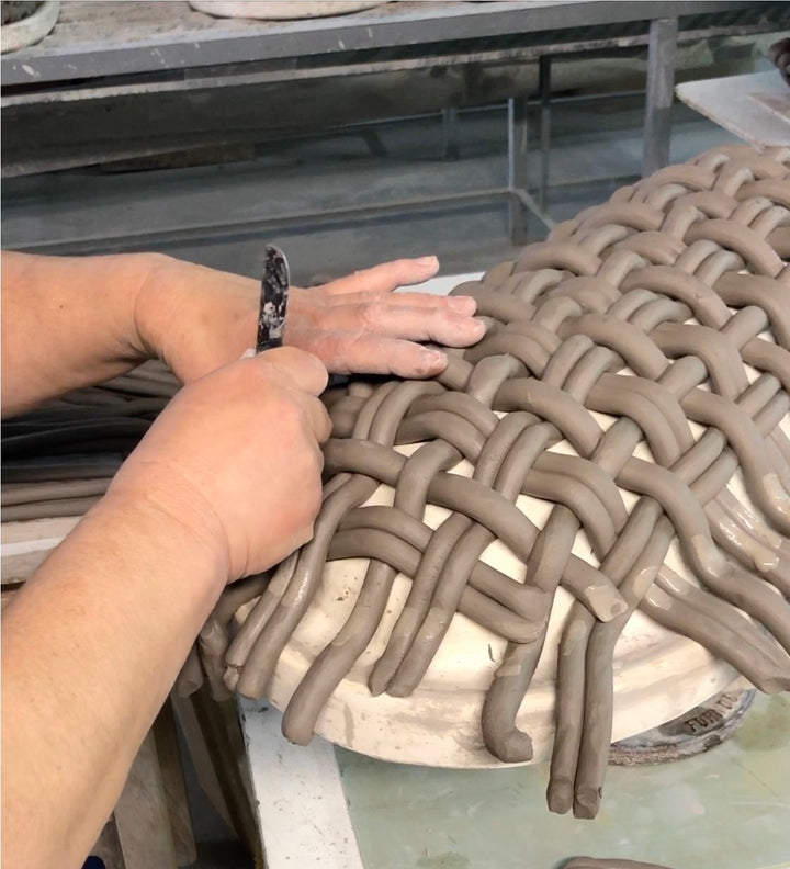 Woven Oval Basket - Charcoal