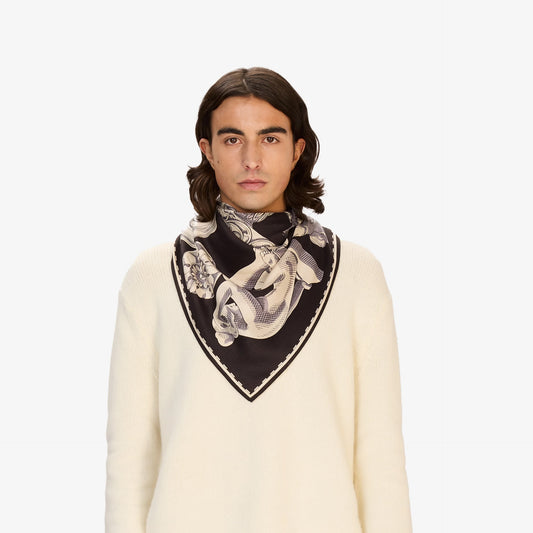 Square Scarf 130 - Archives - Black