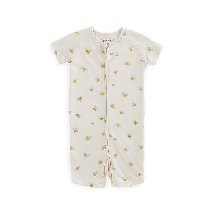 Short Sleeve Sleeper - Busy Bee