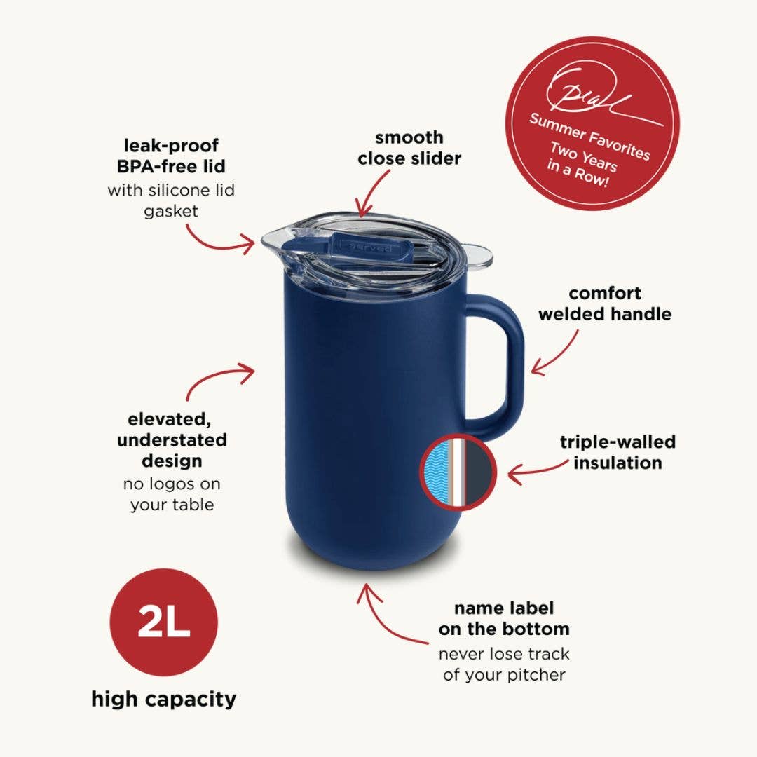 Vacuum-Insulated Pitcher in White Icing - 2L