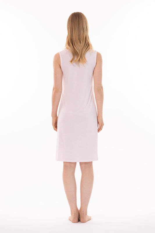 Nightshirt Sleeveless Modal - Pale Pink