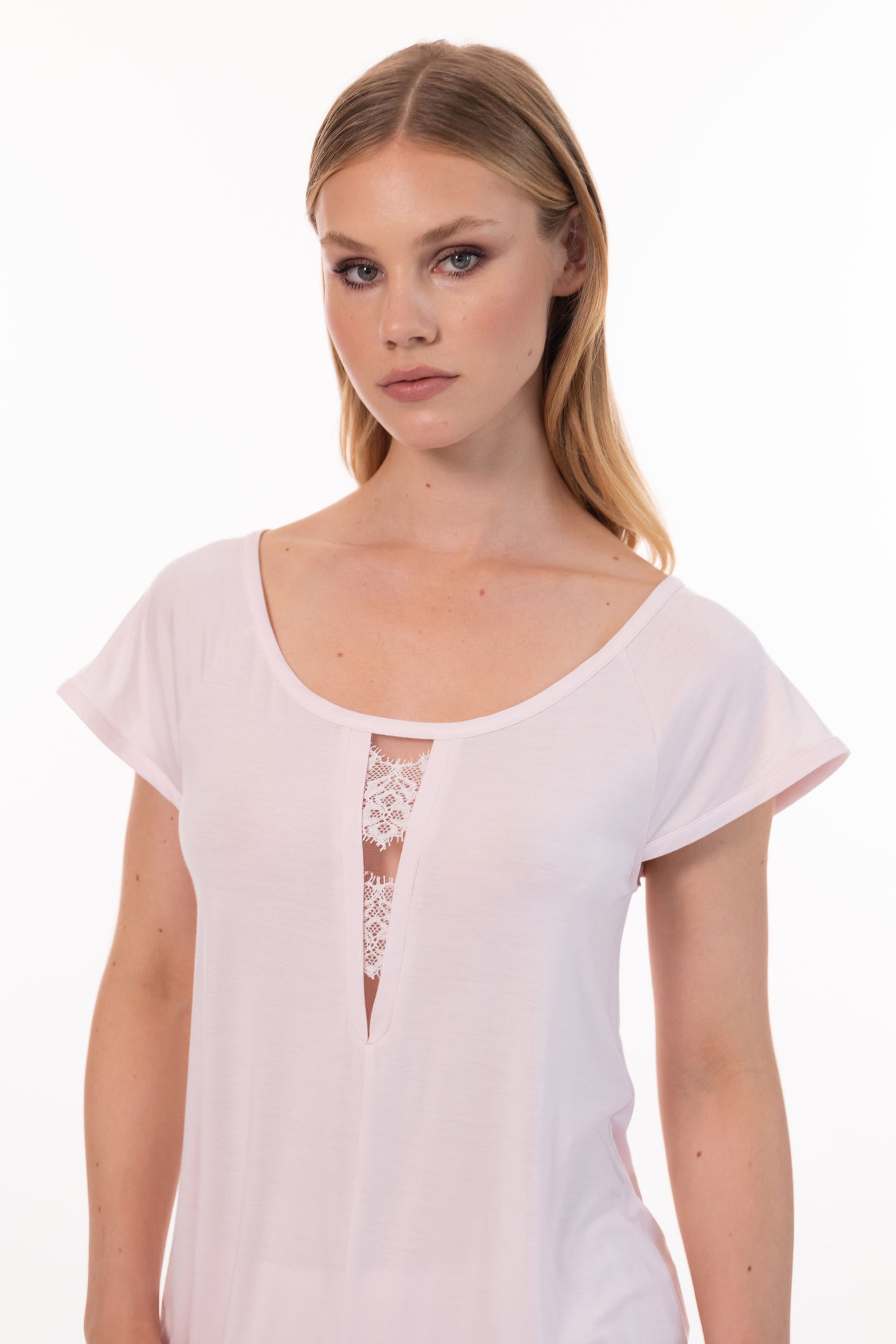 Pajamas Short Set Modal - Pale Pink