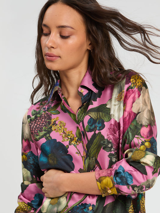 Floral Print Silk Blouse