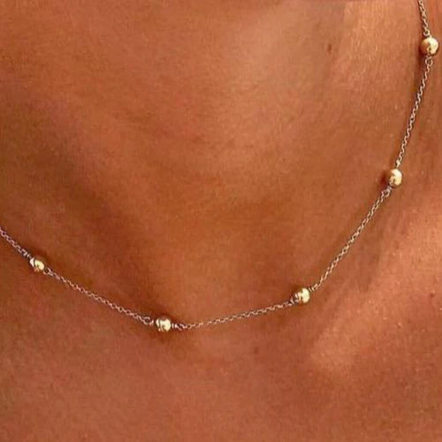 15" Simplicity Choker Gold, 4mm Beads