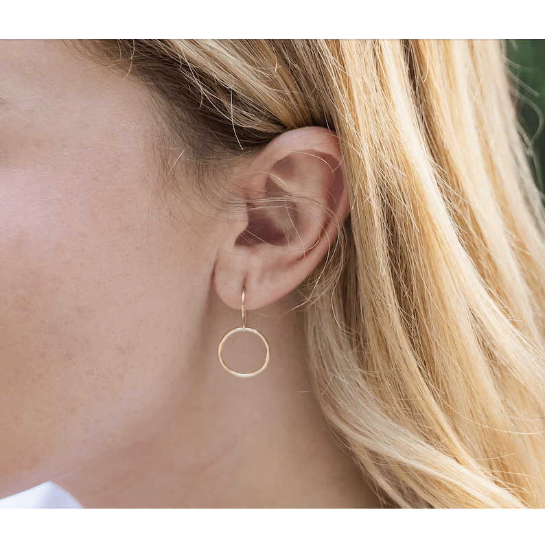 Circle of Love Gold Hoop Earrings