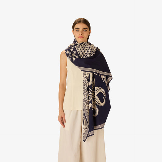 Scarf 100 - Vague - Navy