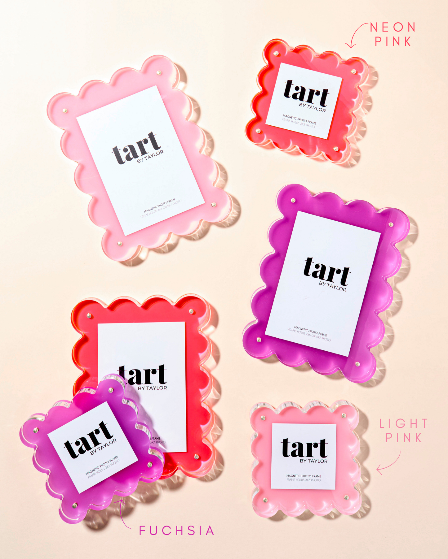 Mini Acrylic Picture Frame - Light Pink