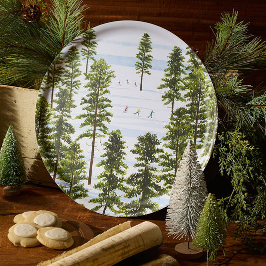 Caskata X Felix Doolittle Winter Skiers Large Round Tray
