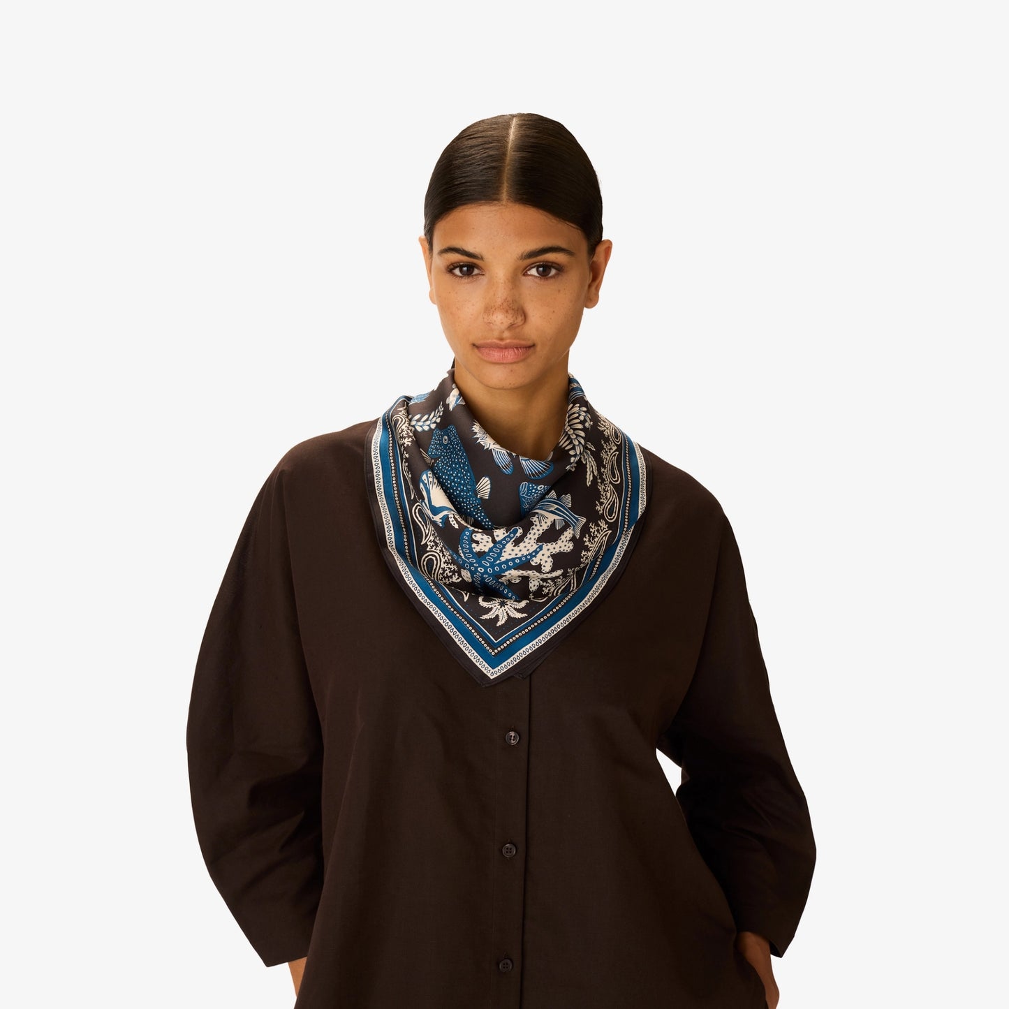 Square Scarf 65 - Neptune Black
