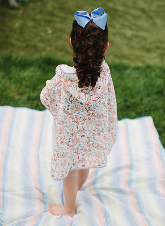 Swim Poncho - Rosy Coral Reef