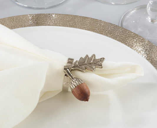 Acorn Napkin Ring: Silver