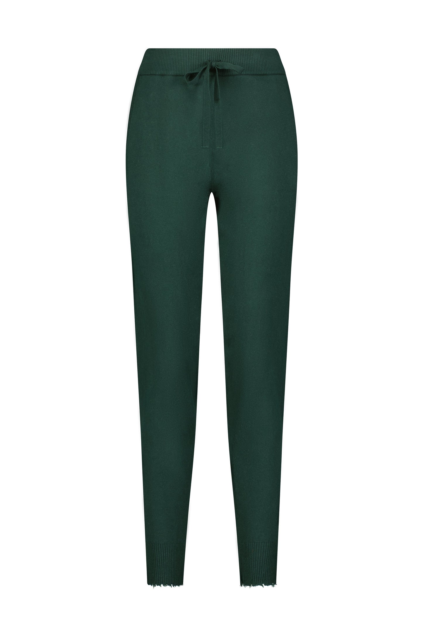 Cotton/Cashmere Frayed Jogger - Pine