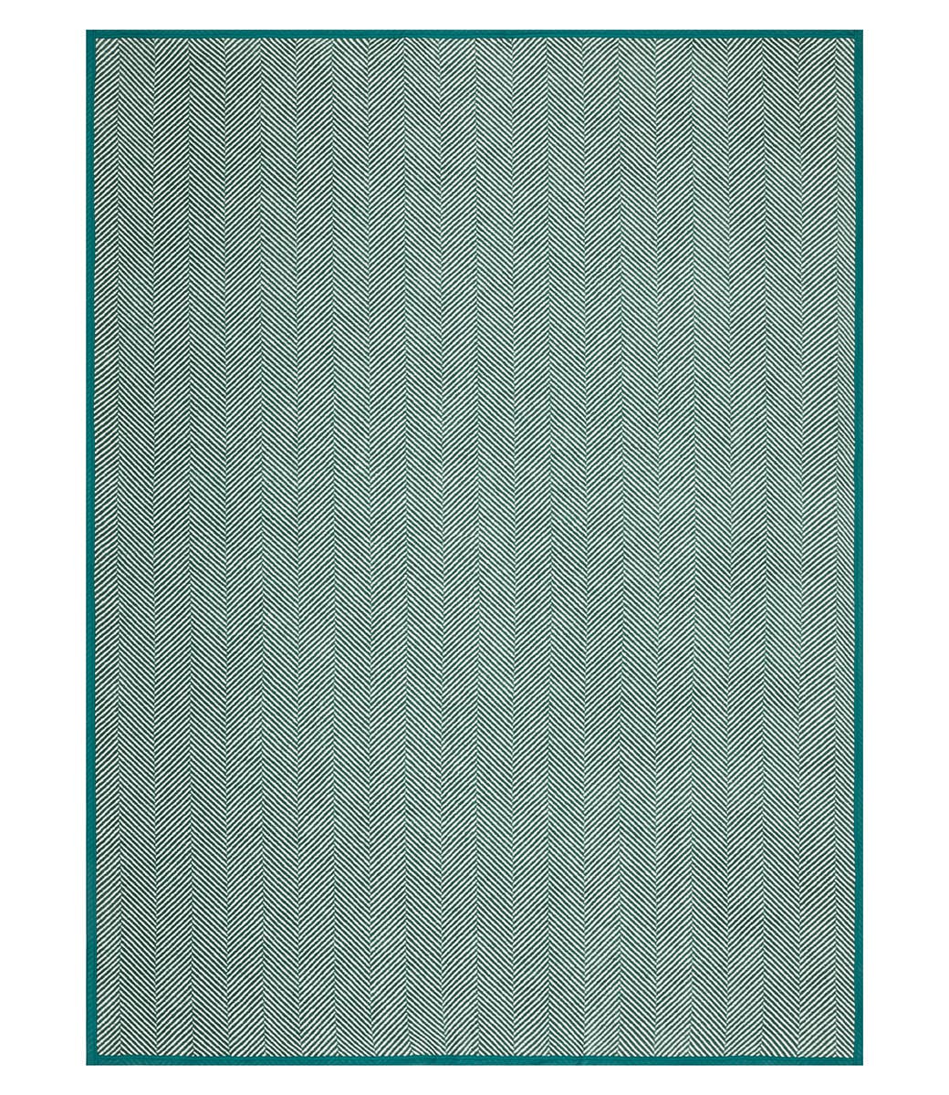 Harborview Herringbone Blanket - Evergreen
