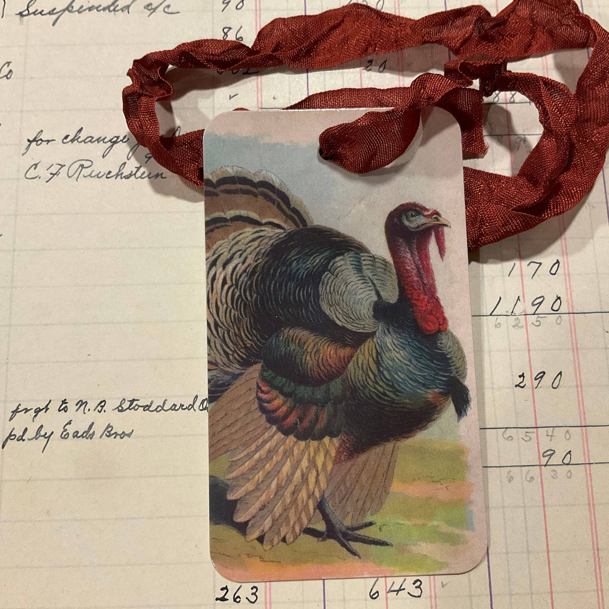 Pack of 3 Gift Tags with Crinkle Ribbon - Turkey
