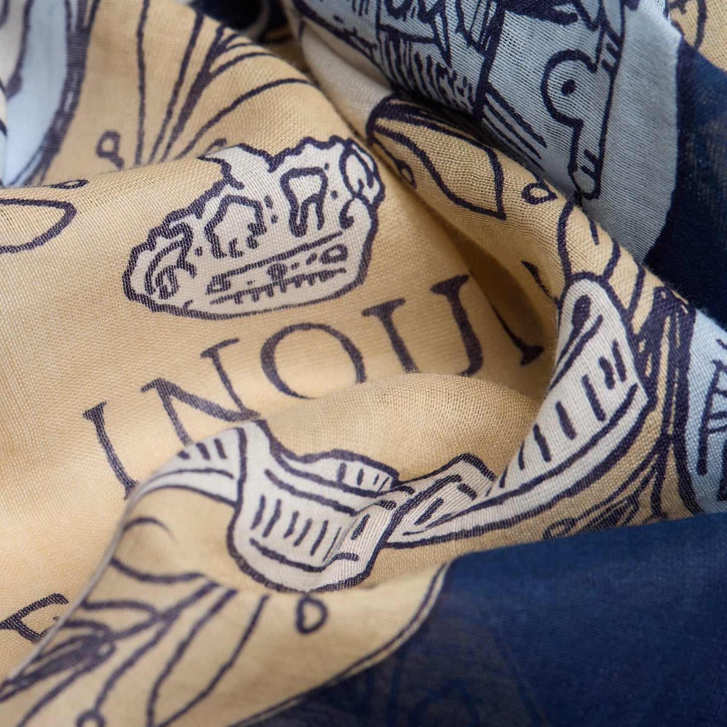 Scarf 100 - Octopus - Navy