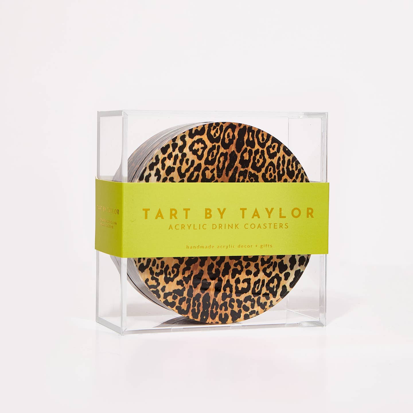 Boxed Coaster Set of 4 - Leopard Print