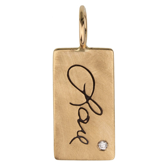 14k Yellow Gold 'Love ID Tag'