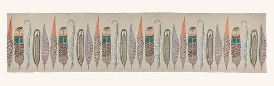 Feathers Table Runner: 91" Ă— 18"