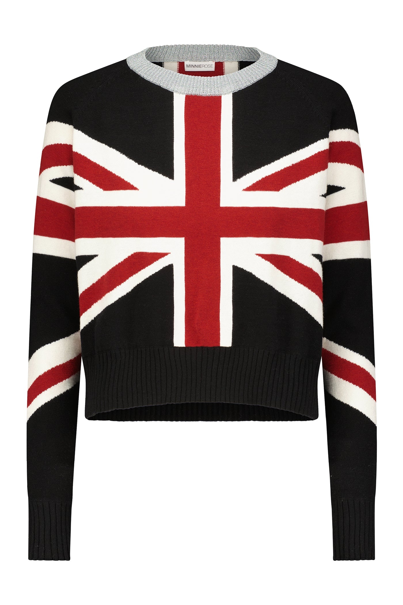 Union Jack Cotton/Cashmere Crew Sweater
