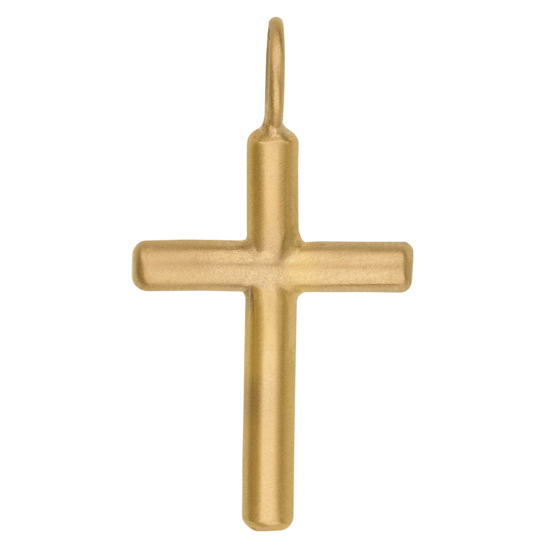 Free Hanging Cross Charm - 14k Gold