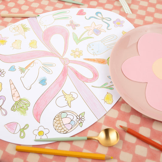 Pack of 8 Coloring Paper Easter Placemats