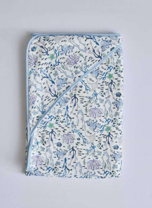 Hooded Bath Towel - Coral Reef