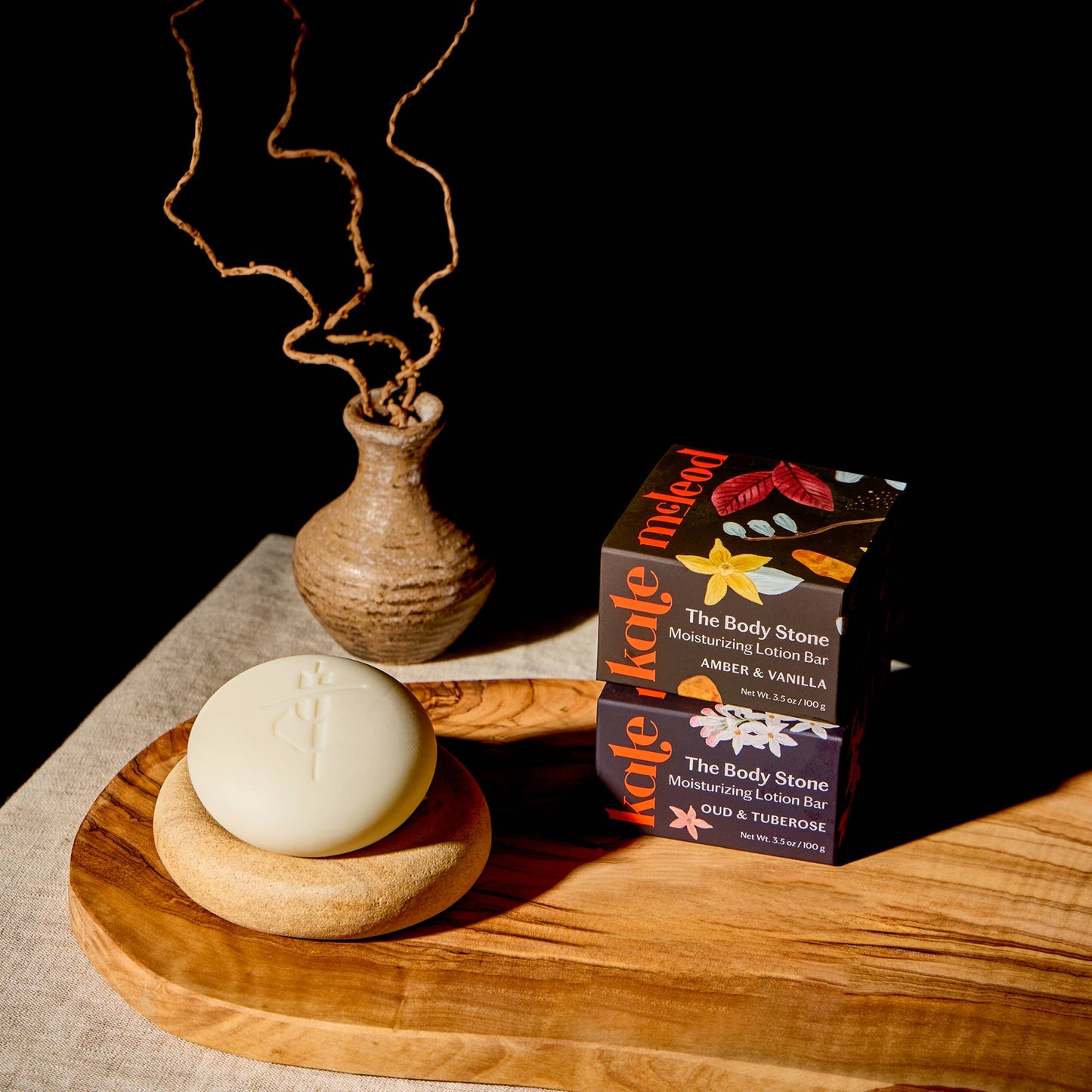 Deep Moisturizing Lotion Bar - Amber & Vanilla Body Stone