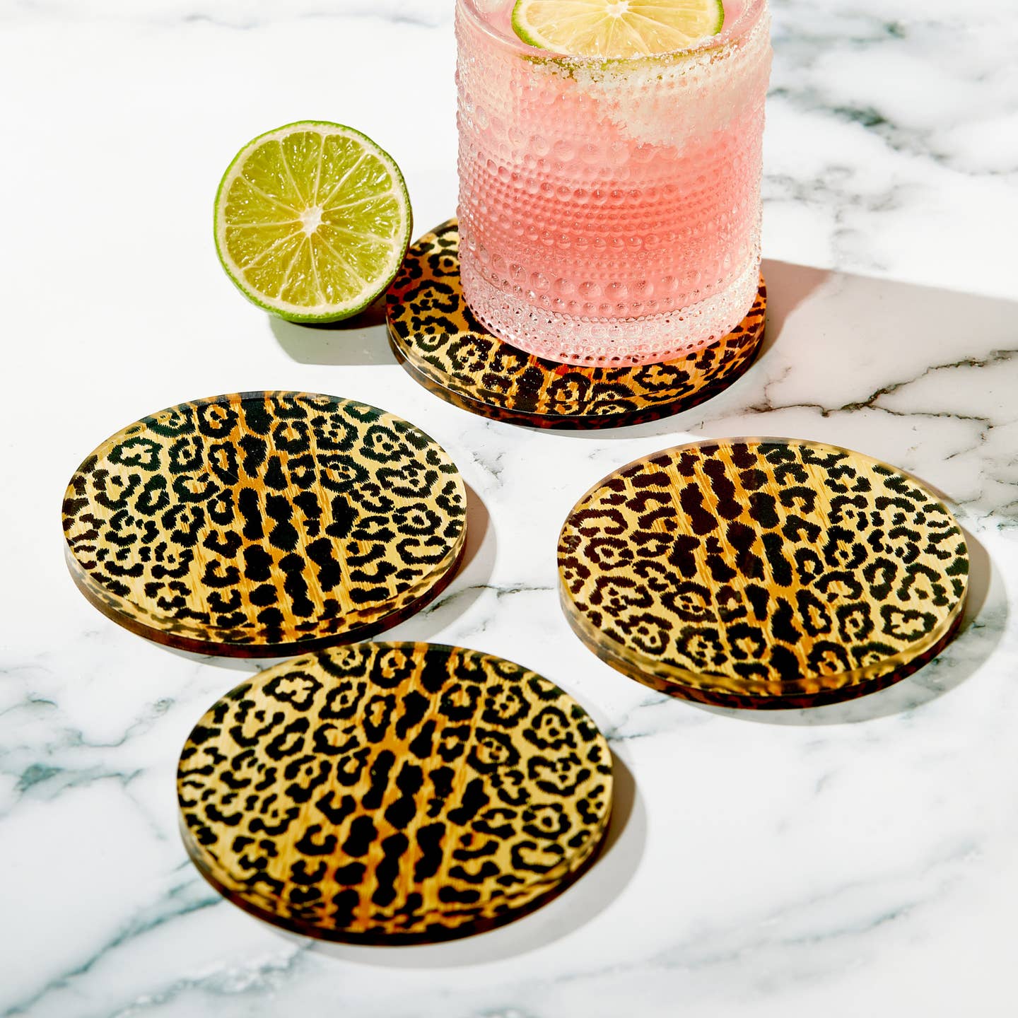 Boxed Coaster Set of 4 - Leopard Print