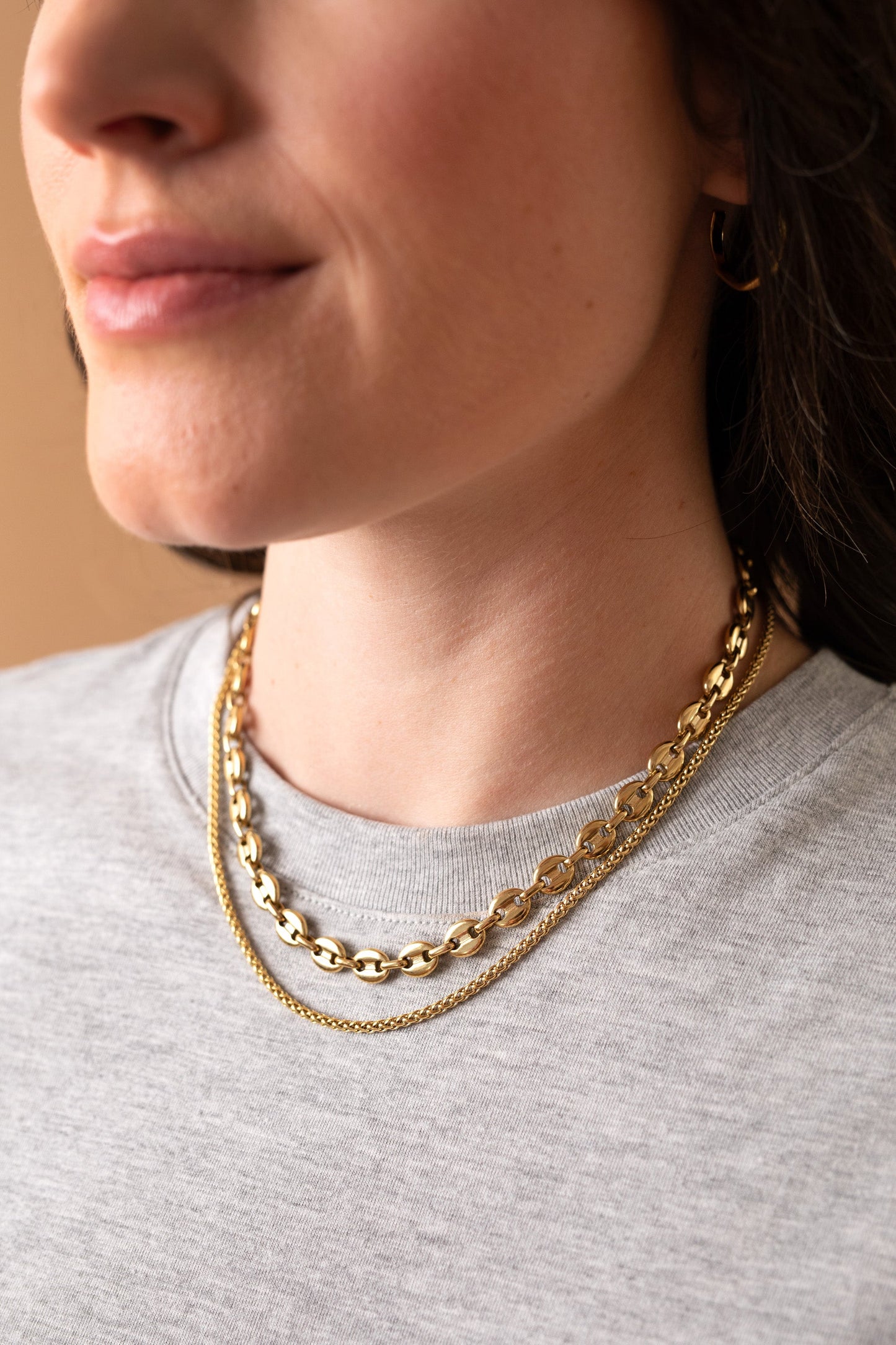 Mariner Chain Necklace - Stainless Steel Gold