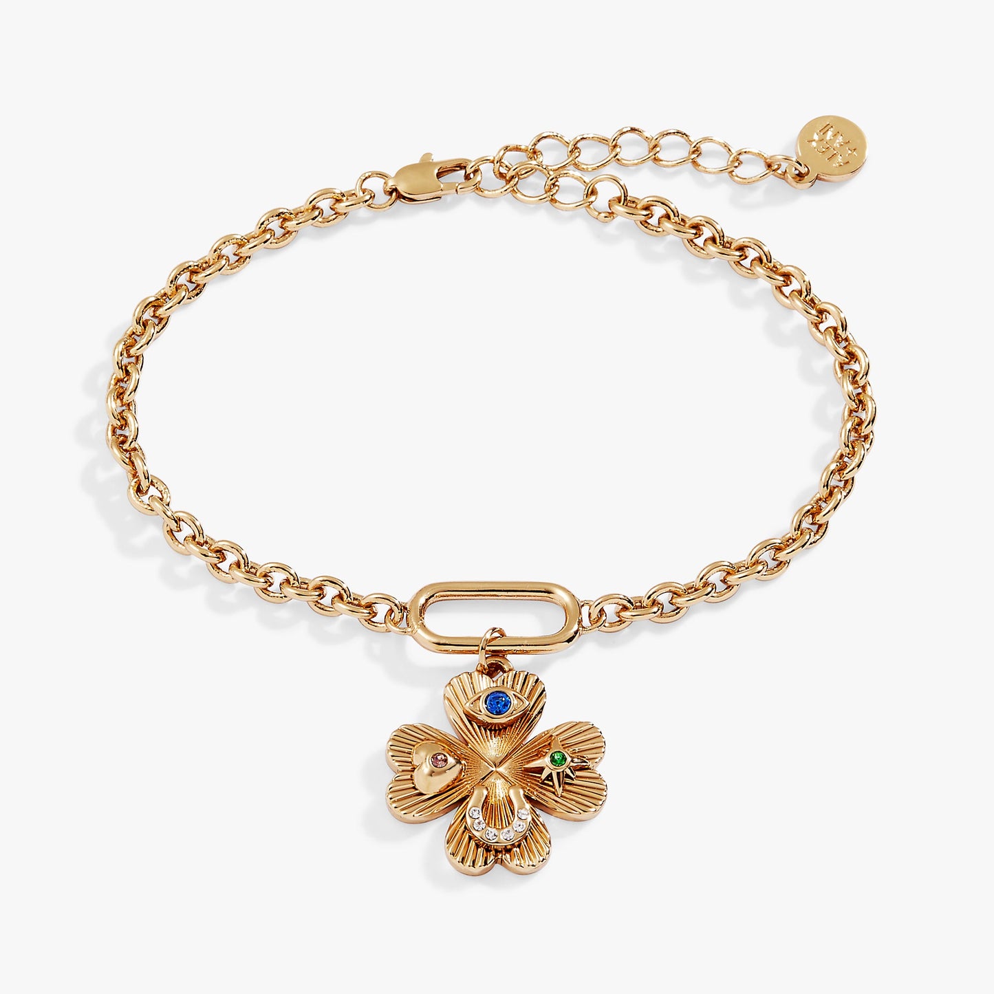 Lucky Four-Leaf Clover Adjustable Bracelet