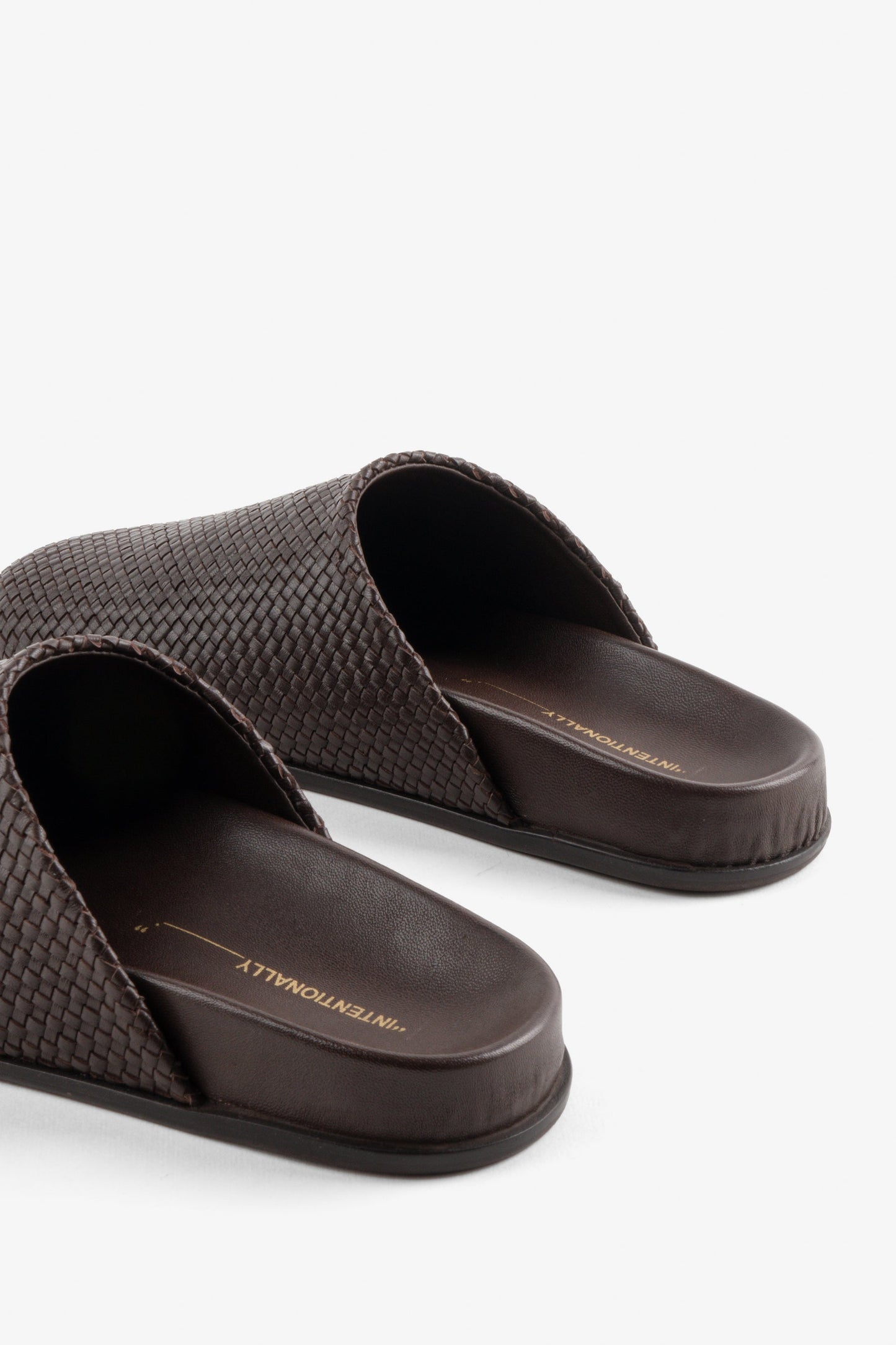 Agatha Woven Slip on Mule - Chocolate