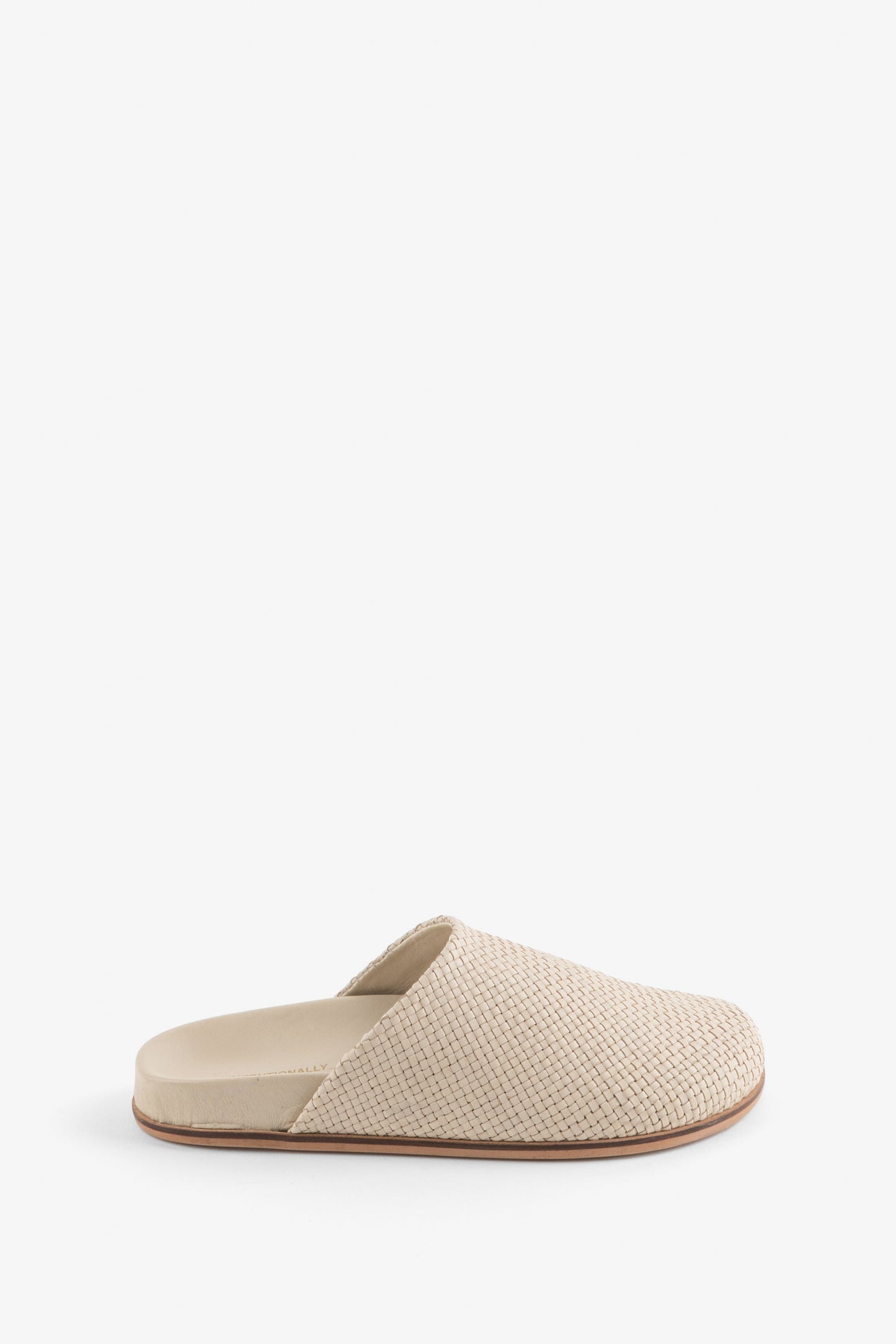 Agatha Woven Slip on Woven Mule - Cream
