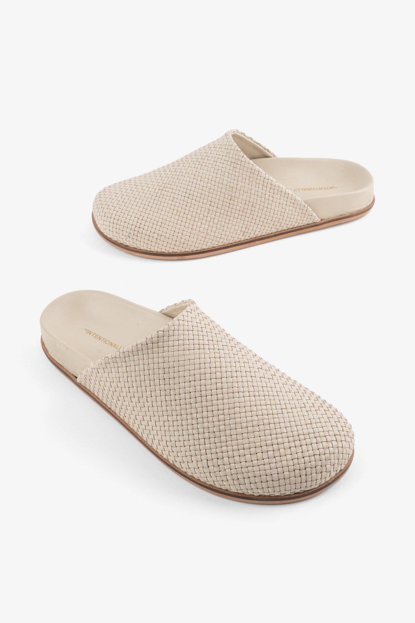 Agatha Woven Slip on Woven Mule - Cream